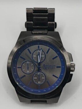 American Exchange Men's Gunmetal Quartz Watch Set 9709U-42-D30
